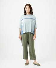 NGLHC23250 GIANNI LO GIUDICE(ジャンニ ロ ジュディチェ) [洗える]レーヨンナイロンリネンパンツ カーキ