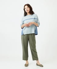 NGLHC23250 GIANNI LO GIUDICE(ジャンニ ロ ジュディチェ) [洗える]レーヨンナイロンリネンパンツ カーキ