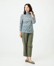 NGLHC23250 GIANNI LO GIUDICE(ジャンニ ロ ジュディチェ) [洗える]レーヨンナイロンリネンパンツ カーキ
