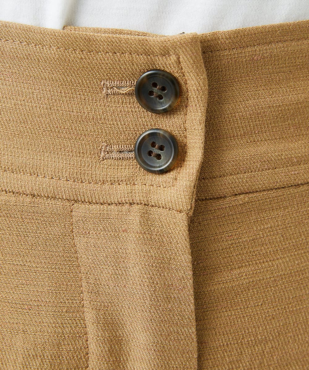 NGLHC23250 GIANNI LO GIUDICE(ジャンニ ロ ジュディチェ) [洗える]レーヨンナイロンリネンパンツ ブラウン