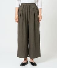 NGLHD66300 GIANNI LO GIUDICE(ジャンニ ロ ジュディチェ) [洗える]麻ストライプパンツ カーキ