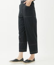 NGLHW01230 GIANNI LO GIUDICE(ジャンニ ロ ジュディチェ) [洗える・日本製]コットンリネンストライプパンツ ブラック