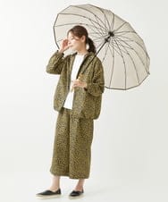 NGLHW07200 GIANNI LO GIUDICE(ジャンニ ロ ジュディチェ) [洗える・撥水加工]レインフラワープリントパンツ ネイビー×イエロー