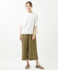 NGLHW07200 GIANNI LO GIUDICE(ジャンニ ロ ジュディチェ) [洗える・撥水加工]レインフラワープリントパンツ ネイビー×イエロー