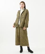 NGLHW07200 GIANNI LO GIUDICE(ジャンニ ロ ジュディチェ) [洗える・撥水加工]レインフラワープリントパンツ ネイビー×イエロー
