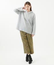 NGLHW07200 GIANNI LO GIUDICE(ジャンニ ロ ジュディチェ) [洗える・撥水加工]レインフラワープリントパンツ ネイビー×イエロー