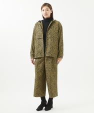 NGLHW07200 GIANNI LO GIUDICE(ジャンニ ロ ジュディチェ) [洗える・撥水加工]レインフラワープリントパンツ ネイビー×イエロー