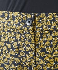 NGLHW07200 GIANNI LO GIUDICE(ジャンニ ロ ジュディチェ) [洗える・撥水加工]レインフラワープリントパンツ ネイビー×イエロー