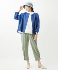NGLHW08200 GIANNI LO GIUDICE(ジャンニ ロ ジュディチェ) [洗える・撥水加工]ナイロンライトクロスパンツ カーキ