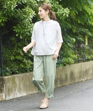 NGLHW08200 GIANNI LO GIUDICE(ジャンニ ロ ジュディチェ) [洗える・撥水加工]ナイロンライトクロスパンツ カーキ