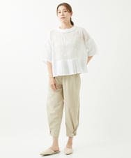 NGLHW08200 GIANNI LO GIUDICE(ジャンニ ロ ジュディチェ) [洗える・撥水加工]ナイロンライトクロスパンツ ベージュ