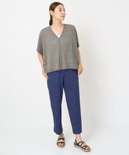 NGLHW20200 GIANNI LO GIUDICE(ジャンニ ロ ジュディチェ) [洗える・日本製]トゥーダンソフトパンツ ネイビー