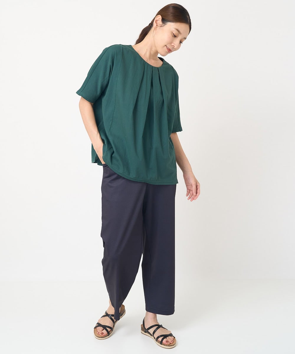 NGLHW20200 GIANNI LO GIUDICE(ジャンニ ロ ジュディチェ) [洗える・日本製]トゥーダンソフトパンツ ブラック