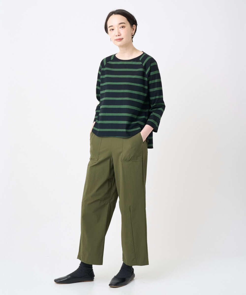 NGLJB25200 GIANNI LO GIUDICE(ジャンニ ロ ジュディチェ) [洗える・日本製]ナイロンライトクロスストレッチパンツ カーキ