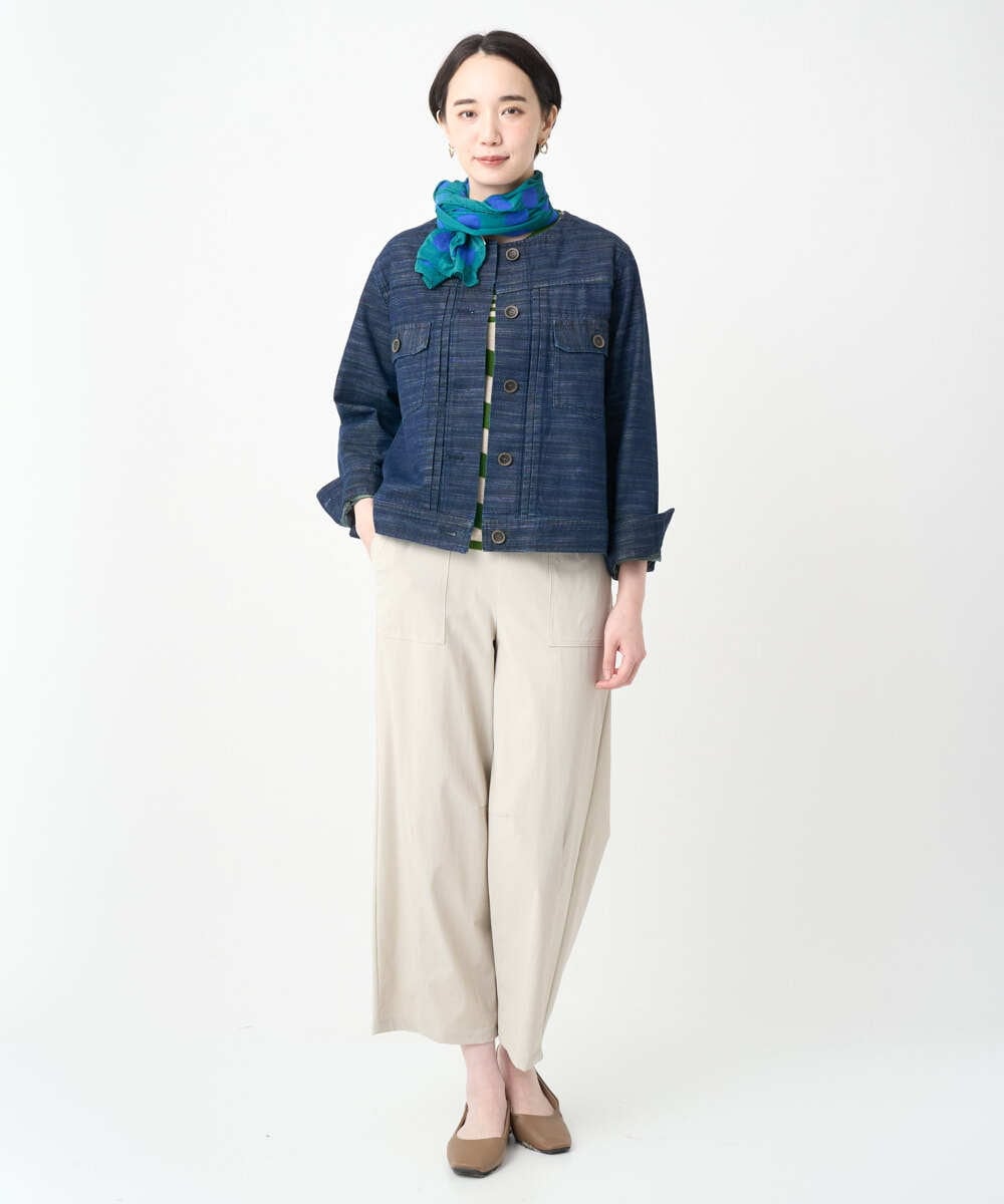 NGLJB25200 GIANNI LO GIUDICE(ジャンニ ロ ジュディチェ) [洗える・日本製]ナイロンライトクロスストレッチパンツ ベージュ