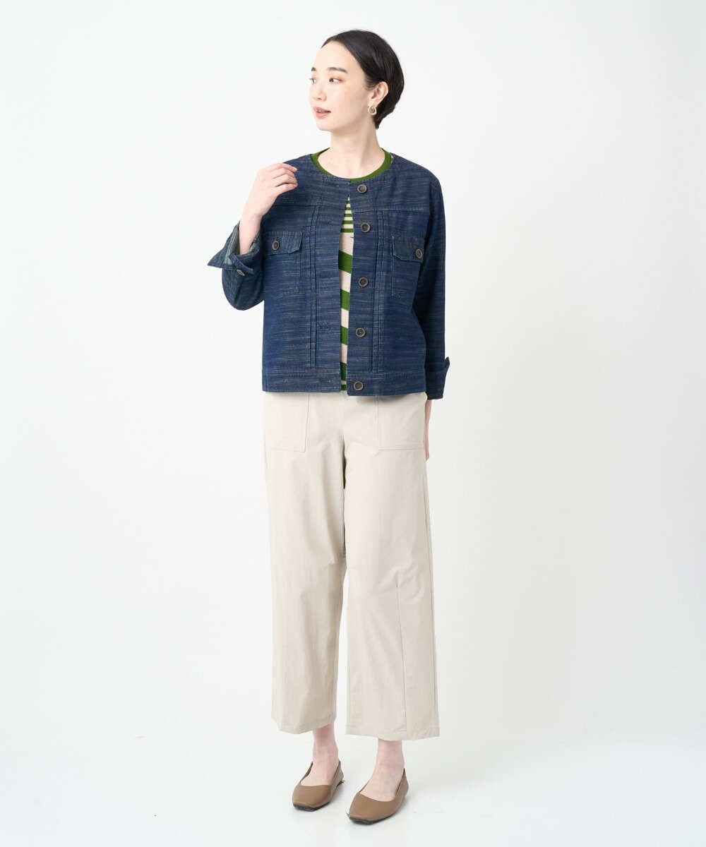 NGLJB25200 GIANNI LO GIUDICE(ジャンニ ロ ジュディチェ) [洗える・日本製]ナイロンライトクロスストレッチパンツ ベージュ
