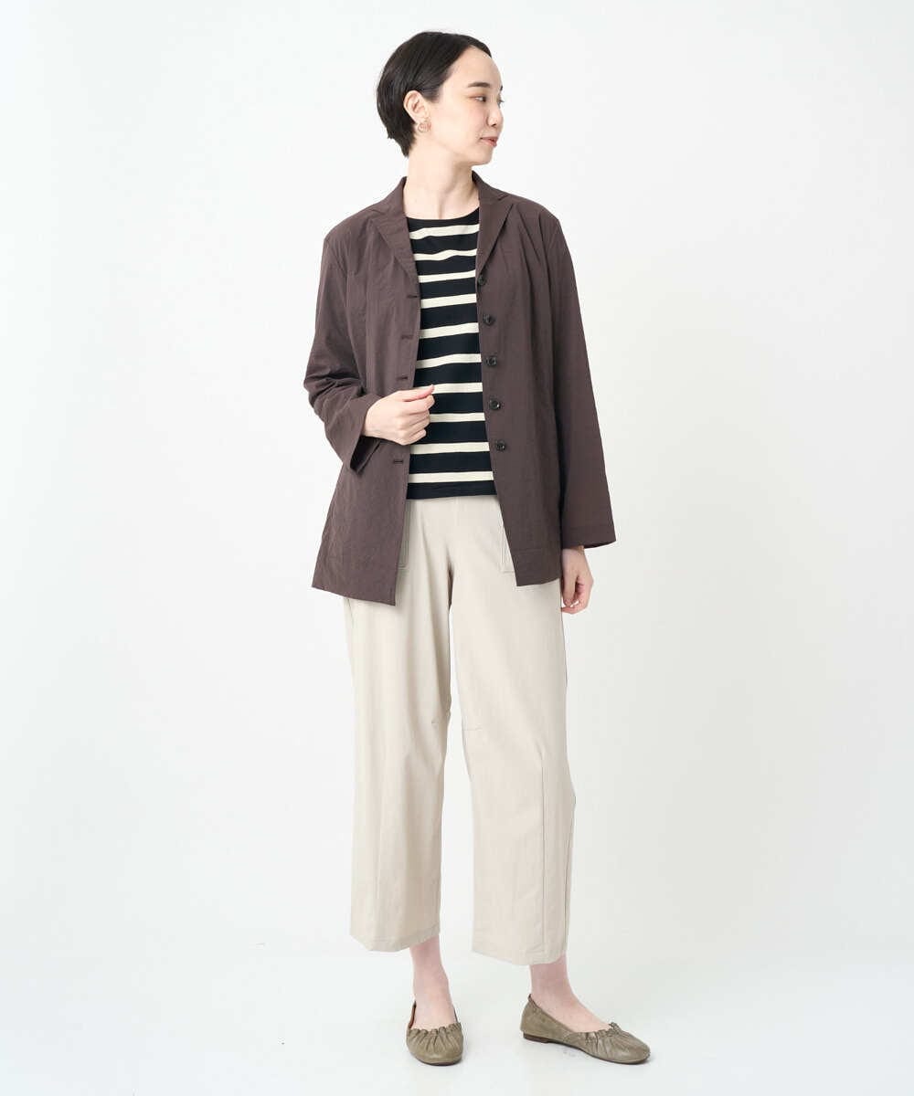 NGLJB25200 GIANNI LO GIUDICE(ジャンニ ロ ジュディチェ) [洗える・日本製]ナイロンライトクロスストレッチパンツ ベージュ