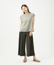 NGLJC28250 GIANNI LO GIUDICE(ジャンニ ロ ジュディチェ) [洗える・日本製]エアシルキーワイドパンツ カーキ