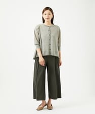 NGLJC28250 GIANNI LO GIUDICE(ジャンニ ロ ジュディチェ) [洗える・日本製]エアシルキーワイドパンツ カーキ