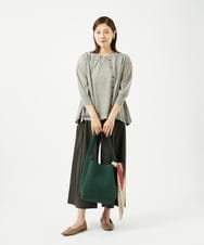 NGLJC28250 GIANNI LO GIUDICE(ジャンニ ロ ジュディチェ) [洗える・日本製]エアシルキーワイドパンツ カーキ