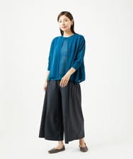 NGLJC28250 GIANNI LO GIUDICE(ジャンニ ロ ジュディチェ) [洗える・日本製]エアシルキーワイドパンツ ダークグレー