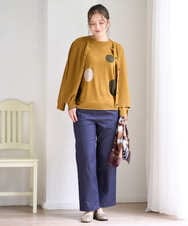 NGLJD14300 GIANNI LO GIUDICE(ジャンニ ロ ジュディチェ) [洗える]デニムライクシャンブレーパンツ ネイビー