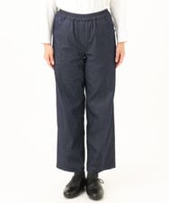 NGLJD14300 GIANNI LO GIUDICE(ジャンニ ロ ジュディチェ) [洗える]デニムライクシャンブレーパンツ ネイビー