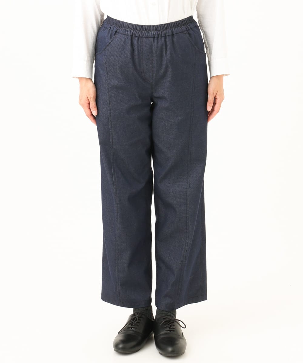 NGLJD14300 GIANNI LO GIUDICE(ジャンニ ロ ジュディチェ) [洗える]デニムライクシャンブレーパンツ ネイビー