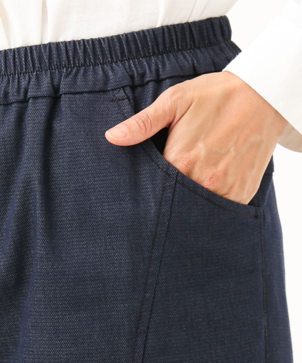 NGLJD14300 GIANNI LO GIUDICE(ジャンニ ロ ジュディチェ) [洗える]デニムライクシャンブレーパンツ ネイビー