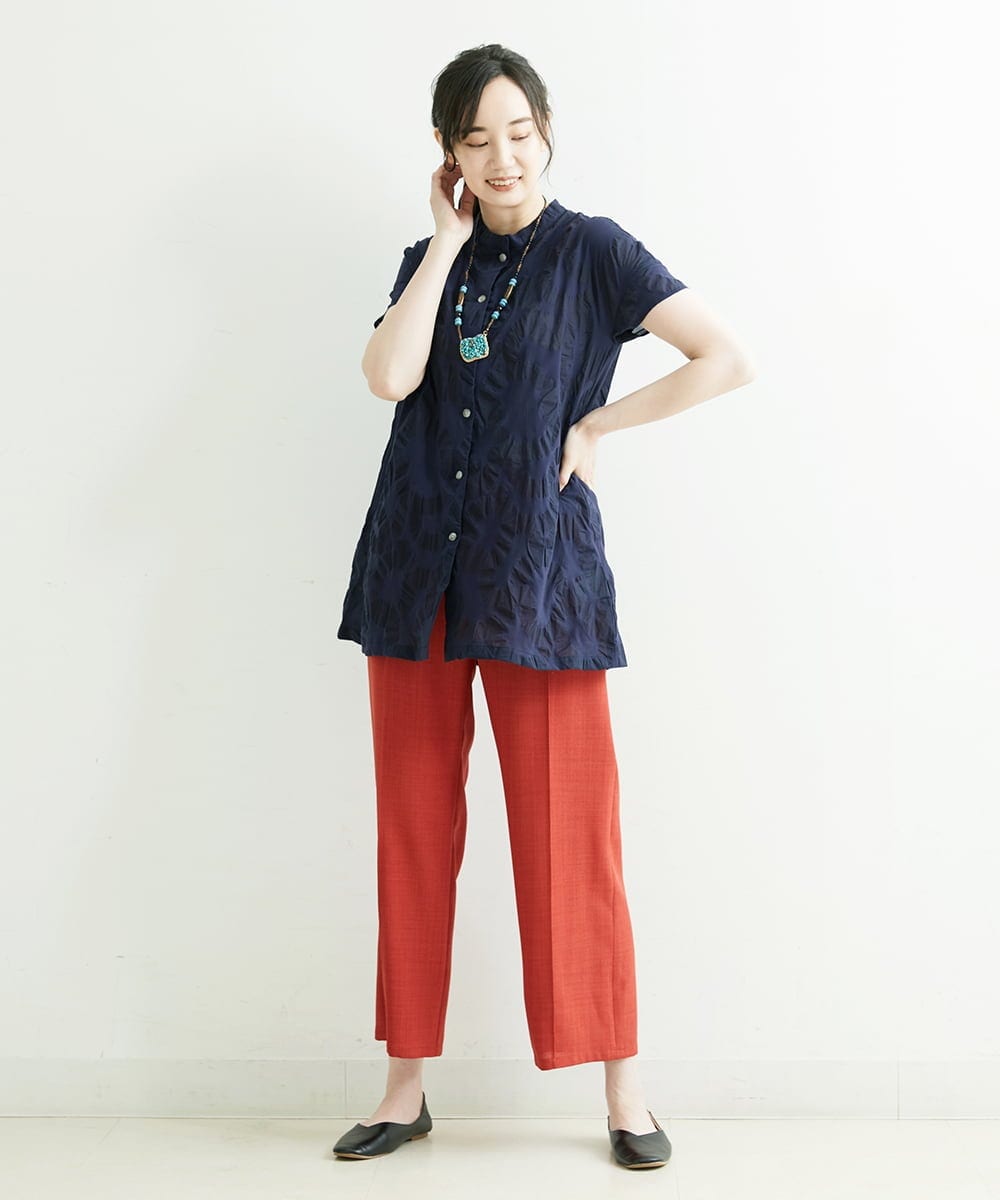 NGLJP20190 GIANNI LO GIUDICE(ジャンニ ロ ジュディチェ) センタープレスストレートパンツ レッド