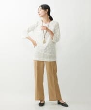 NGLJP20190 GIANNI LO GIUDICE(ジャンニ ロ ジュディチェ) センタープレスストレートパンツ ベージュ