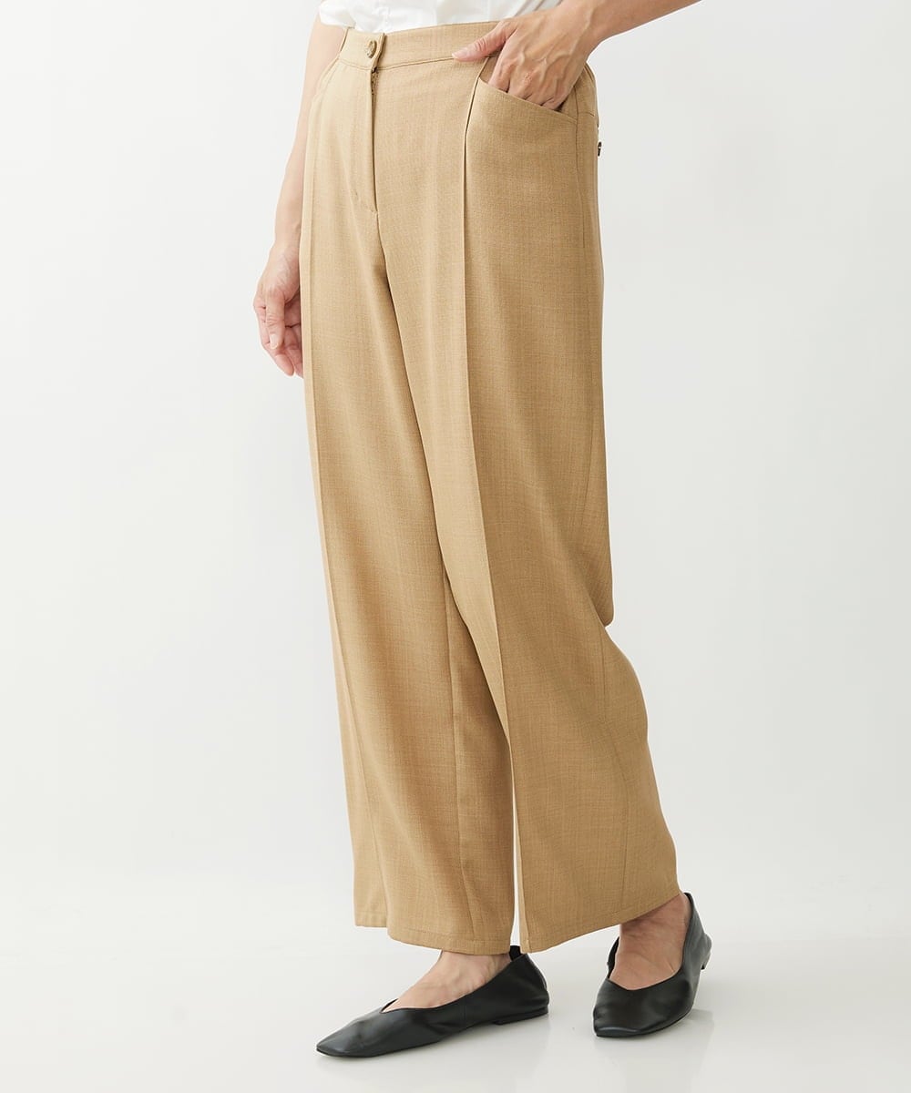 NGLJP20190 GIANNI LO GIUDICE(ジャンニ ロ ジュディチェ) センタープレスストレートパンツ ベージュ