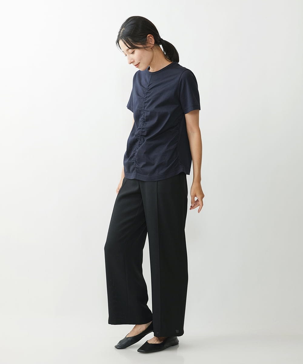 NGLJP20190 GIANNI LO GIUDICE(ジャンニ ロ ジュディチェ) センタープレスストレートパンツ ブラック
