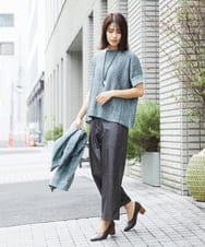 NGLJQ21270 GIANNI LO GIUDICE(ジャンニ ロ ジュディチェ) ウエットレザーストレートパンツ ブラウン