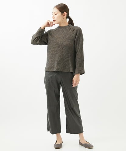 NGLJQ21270  ウエットレザーストレートパンツ