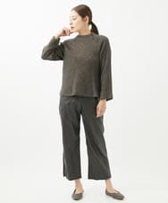 NGLJQ21270 GIANNI LO GIUDICE(ジャンニ ロ ジュディチェ) ウエットレザーストレートパンツ ブラウン