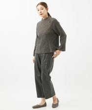 NGLJQ21270 GIANNI LO GIUDICE(ジャンニ ロ ジュディチェ) ウエットレザーストレートパンツ ブラウン