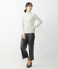 NGLJQ21270 GIANNI LO GIUDICE(ジャンニ ロ ジュディチェ) ウエットレザーストレートパンツ ブラック