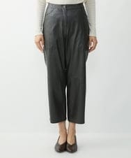 NGLJQ21270 GIANNI LO GIUDICE(ジャンニ ロ ジュディチェ) ウエットレザーストレートパンツ ブラック