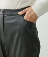 NGLJQ21270 GIANNI LO GIUDICE(ジャンニ ロ ジュディチェ) ウエットレザーストレートパンツ ブラック