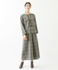 NGLJS02250 GIANNI LO GIUDICE(ジャンニ ロ ジュディチェ) [洗える・日本製]プロヴィスチェックパンツ ベージュ