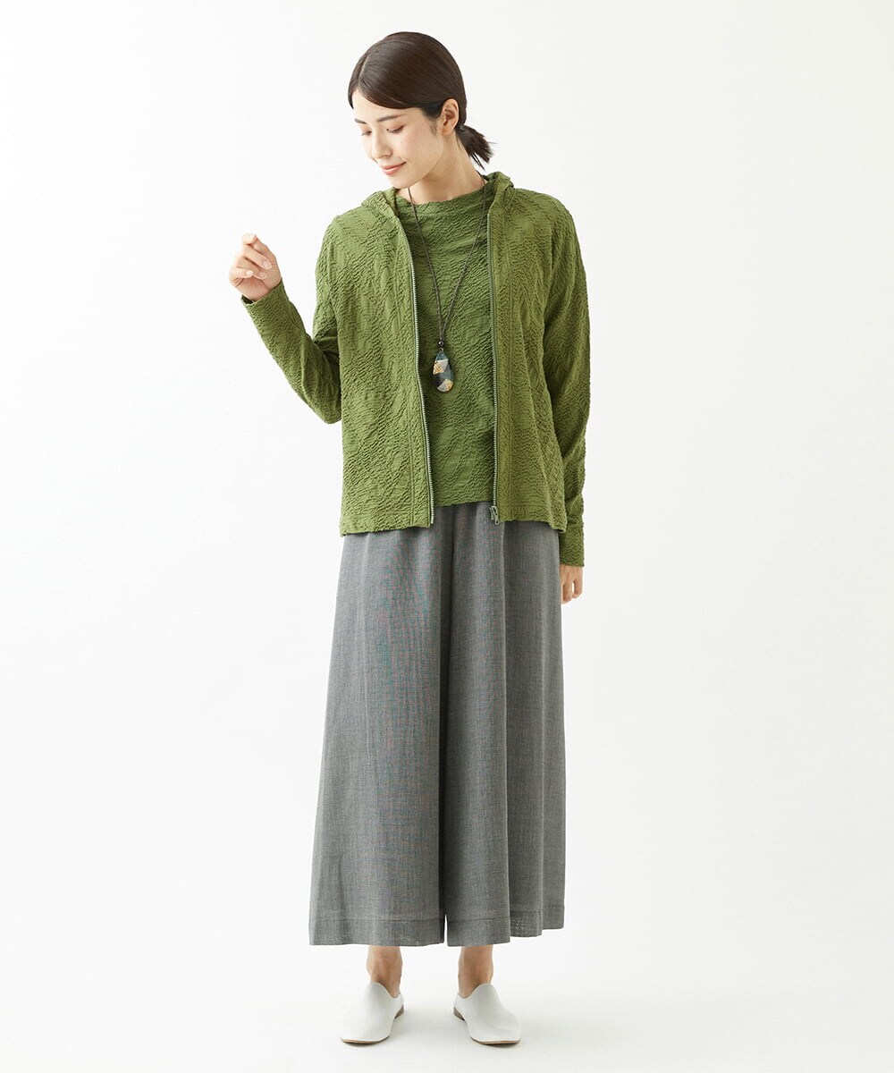 NGLJS02250 GIANNI LO GIUDICE(ジャンニ ロ ジュディチェ) [洗える・日本製]プロヴィスチェックパンツ ダークグレー