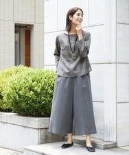 NGLJS02250 GIANNI LO GIUDICE(ジャンニ ロ ジュディチェ) [洗える・日本製]プロヴィスチェックパンツ ダークグレー