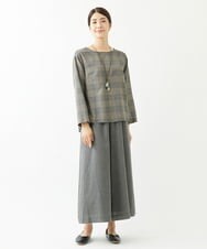 NGLJS02250 GIANNI LO GIUDICE(ジャンニ ロ ジュディチェ) [洗える・日本製]プロヴィスチェックパンツ ダークグレー