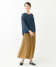 NGLJS05270 GIANNI LO GIUDICE(ジャンニ ロ ジュディチェ) 強撚割繊エアフロープリーツパンツ キャメルブラウン
