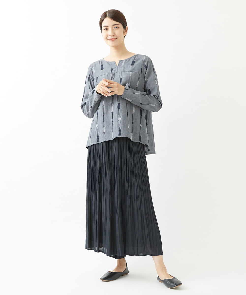 NGLJS05270 GIANNI LO GIUDICE(ジャンニ ロ ジュディチェ) 強撚割繊エアフロープリーツパンツ ブラック