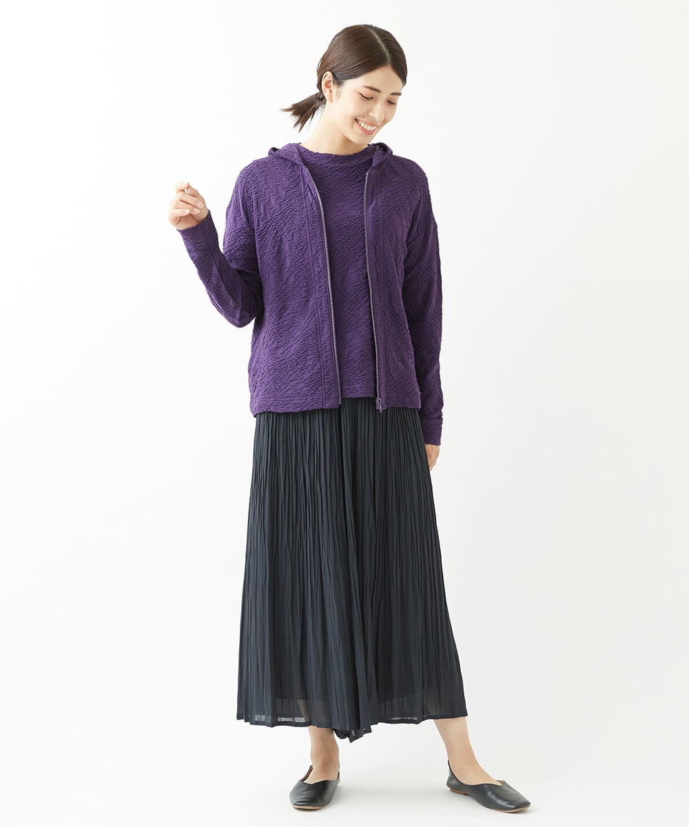 NGLJS05270 GIANNI LO GIUDICE(ジャンニ ロ ジュディチェ) 強撚割繊エアフロープリーツパンツ ブラック