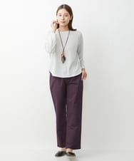 NGLJS20250 GIANNI LO GIUDICE(ジャンニ ロ ジュディチェ) [洗える]ステッチドビーパンツ パープル