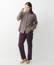 NGLJS20250 GIANNI LO GIUDICE(ジャンニ ロ ジュディチェ) [洗える]ステッチドビーパンツ パープル