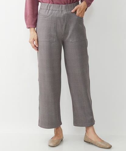 NGLJS30230 GIANNI LO GIUDICE [洗える・リバーシブル]ダンボールチェック柄ガウチョパンツ